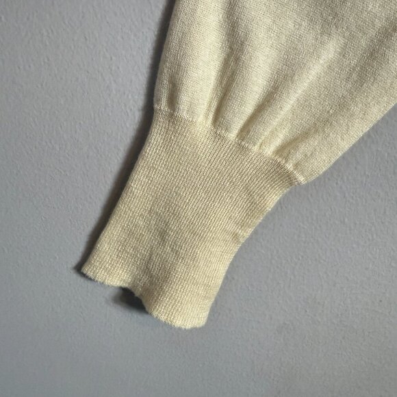 J. Crew Wrap Cardigan Sweater Women's Large Butter Yellow Preppy Minimalist NWT - Picture 8 of 13